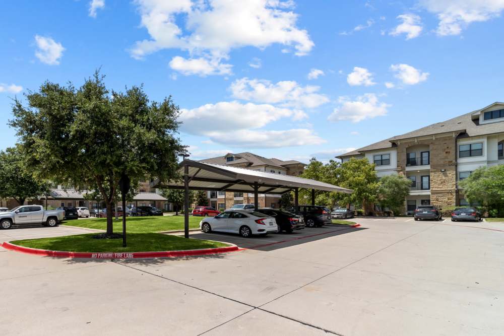 Carport parking at Sorrel Phillips Creek Ranch in Frisco, Texas