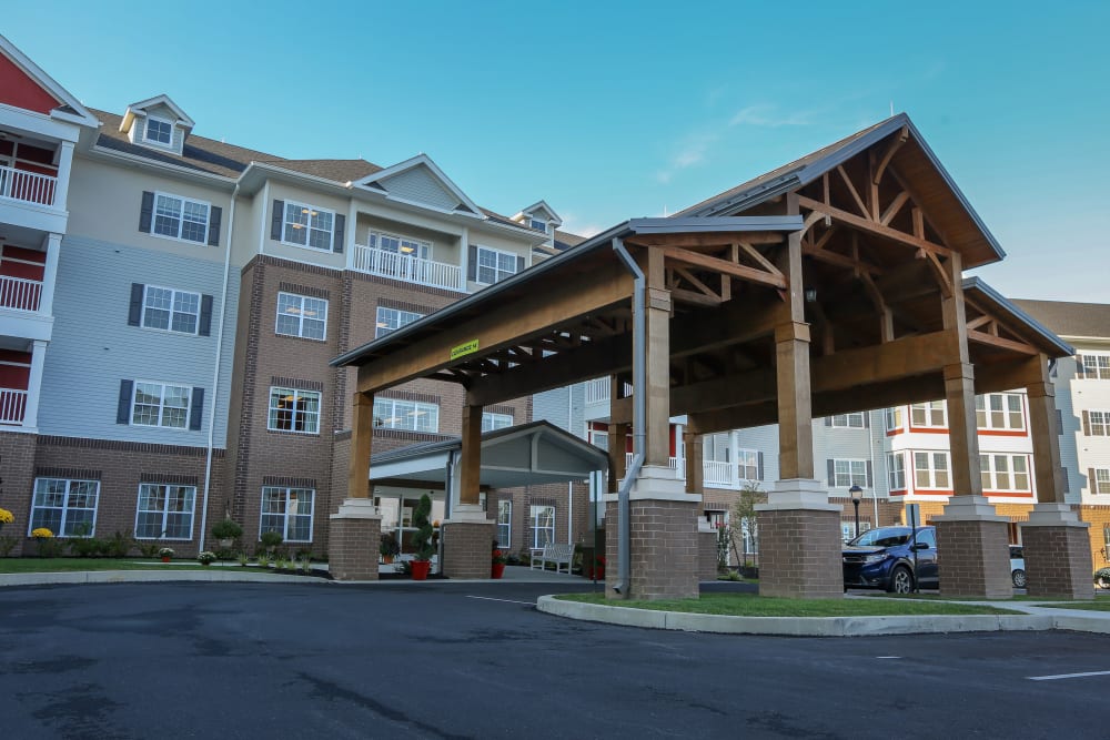 The building facade of Harmony at West Shore in Mechanicsburg, Pennsylvania