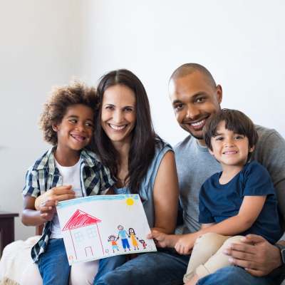 Happy family at Country Oaks Apartments in Hixson, Tennessee