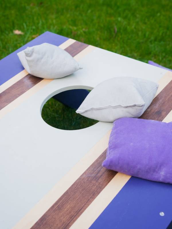 Built in cornhole at Villas at 91st in Tolleson, Arizona
