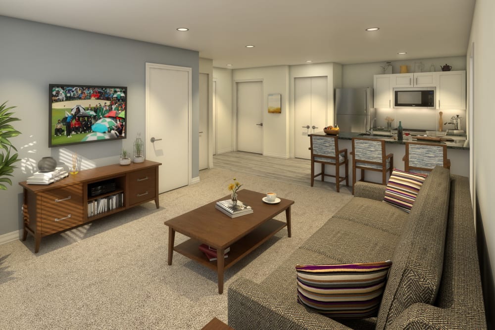 A spacious resident apartment at Anthology of Olathe in Olathe, Kansas