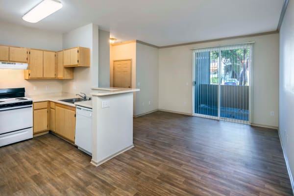 A unit with hardwood floors at Natomas Park Apartments in Sacramento, California