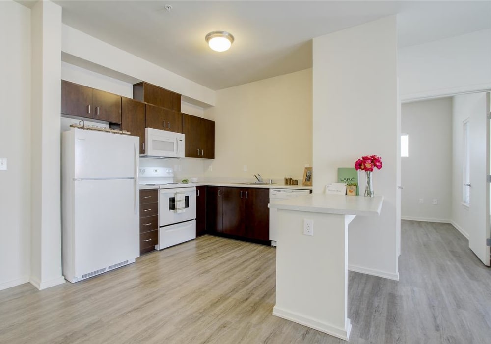 Roomy and spacious living area at LARC at Kent in Kent, Washington