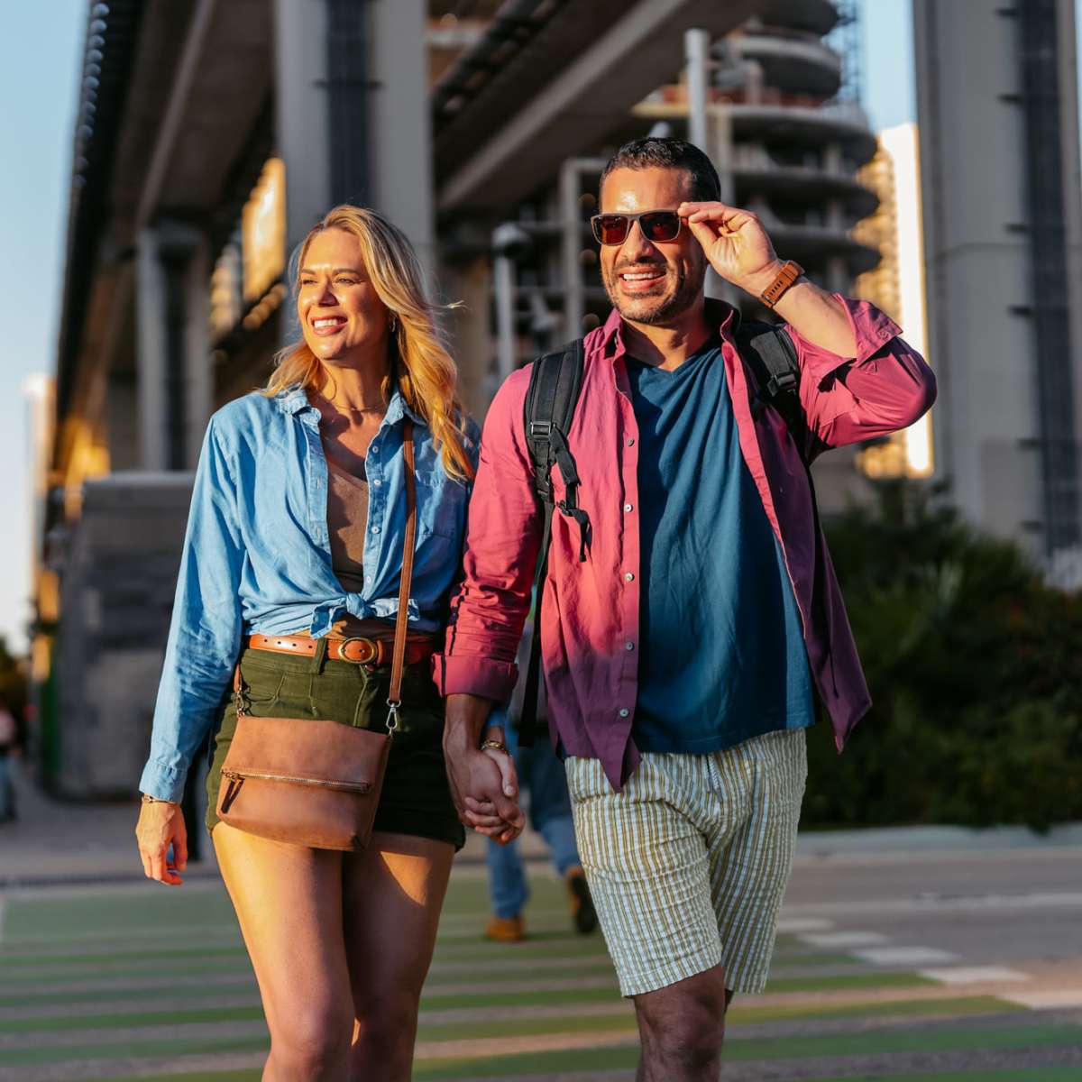 Residents exploring the neighborhood near Capri Apartments in Marina Del Rey, California.