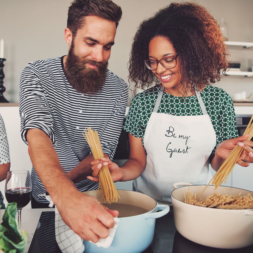 Couple cooking at The Presidio in Pensacola, Florida