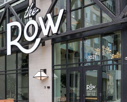 the row leasing office entrance at The Row in Raleigh,North Carolina