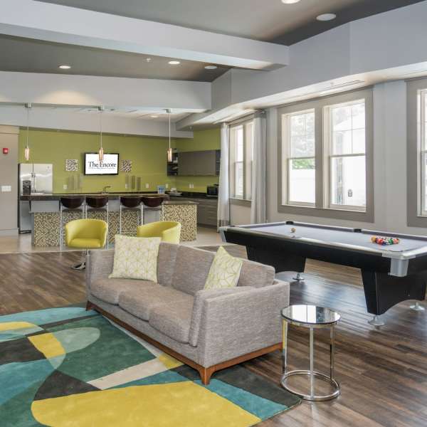 Stylish clubhouse at The Encore, Alexandria, Virginia