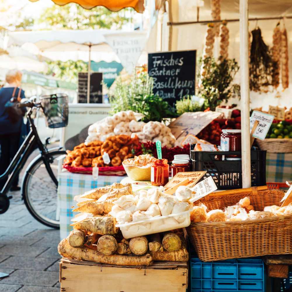 Street market near Icon Apartments in San Antonio, Texas