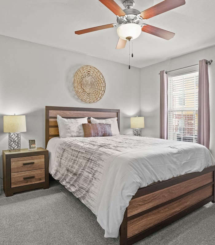 Bedroom at Mission Point Apartments in Moore, Oklahoma
