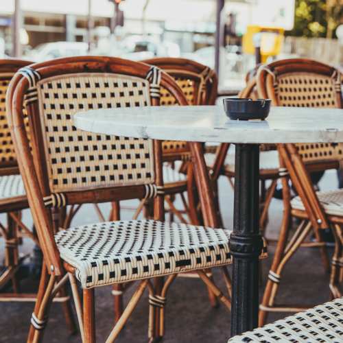 Outdoor seating space in a restaurant near Kellinger Greene in Lewisberry, Pennsylvania