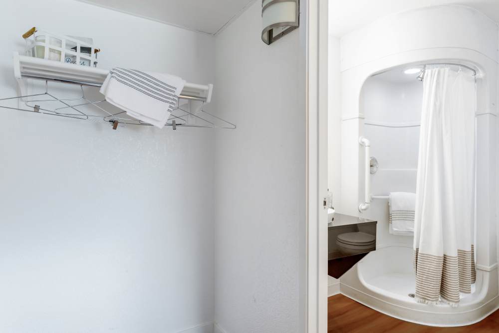 Closet shelving for extra storage at Valley View Homes in Centralia, Washington