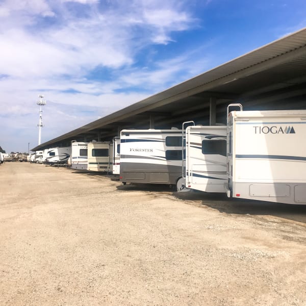 Covered RV spaces at StorQuest Self Storage in Venice, Florida