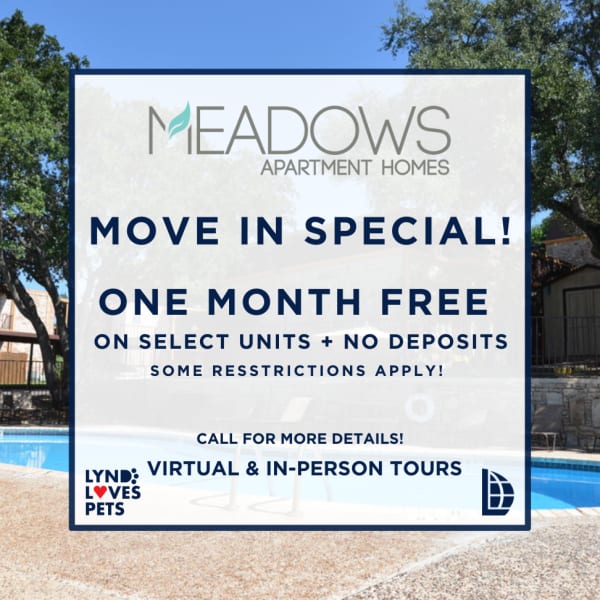 Specials at Meadows in Universal City, Texas