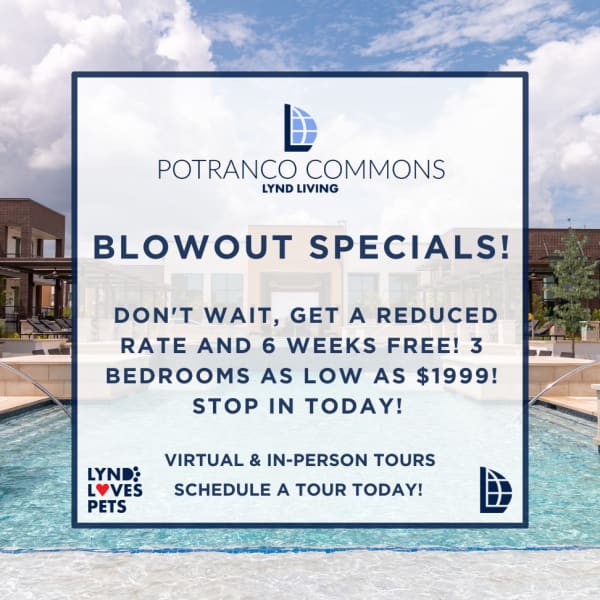 Potranco Commons- Apartments on Potranco Specials 