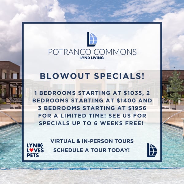 Potranco Commons- Apartments on Potranco Specials 