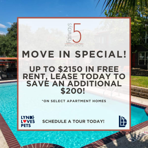 Move in Special - up to 2 months free rent* 