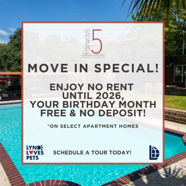 Move in Special - up to 2 months free rent