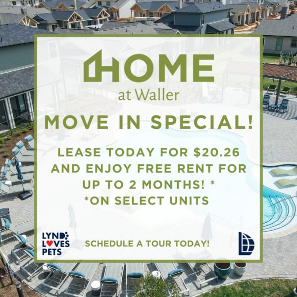Move in Special at Home At Waller in Waller, Texas 