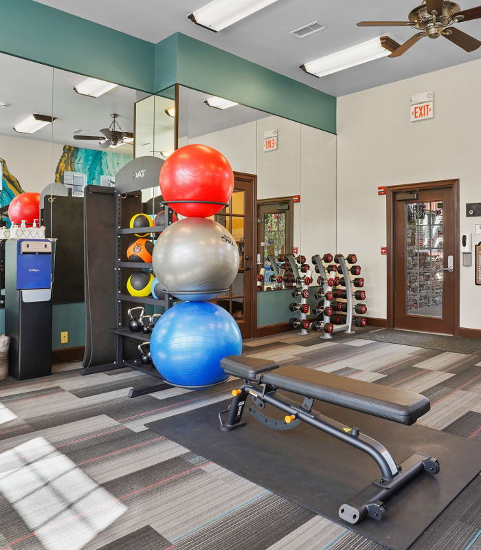 The Fitness center at Park at Mission Hills in Broken Arrow, Oklahoma