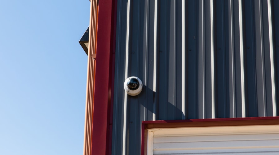 Outdoor security camera at KO Storage in Eau Claire, Wisconsin