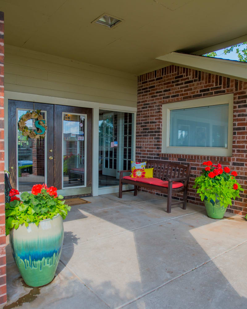 Entrance to the clubhouse at Summerfield Place Apartments in Oklahoma City, Oklahoma