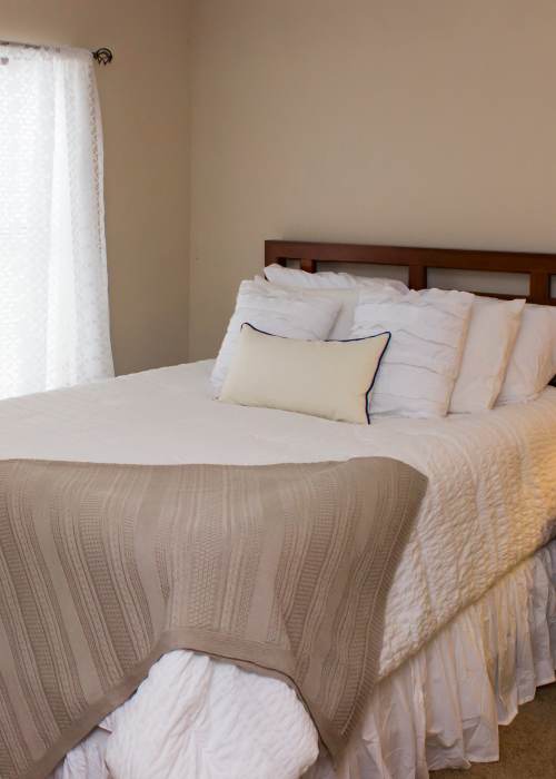 Model bedroom at Castleton Manor Apartments in Indianapolis, Indiana