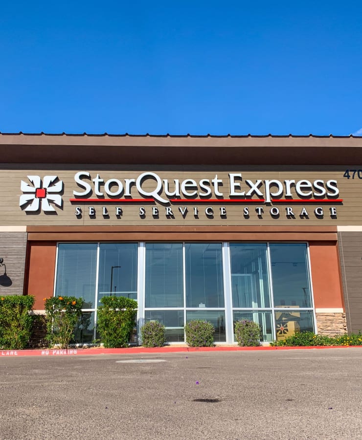 Branding and signage at StorQuest Express Self Service Storage in Gilbert, Arizona