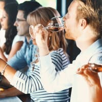 Residents enjoying wine at The Presidio in Pensacola, Florida