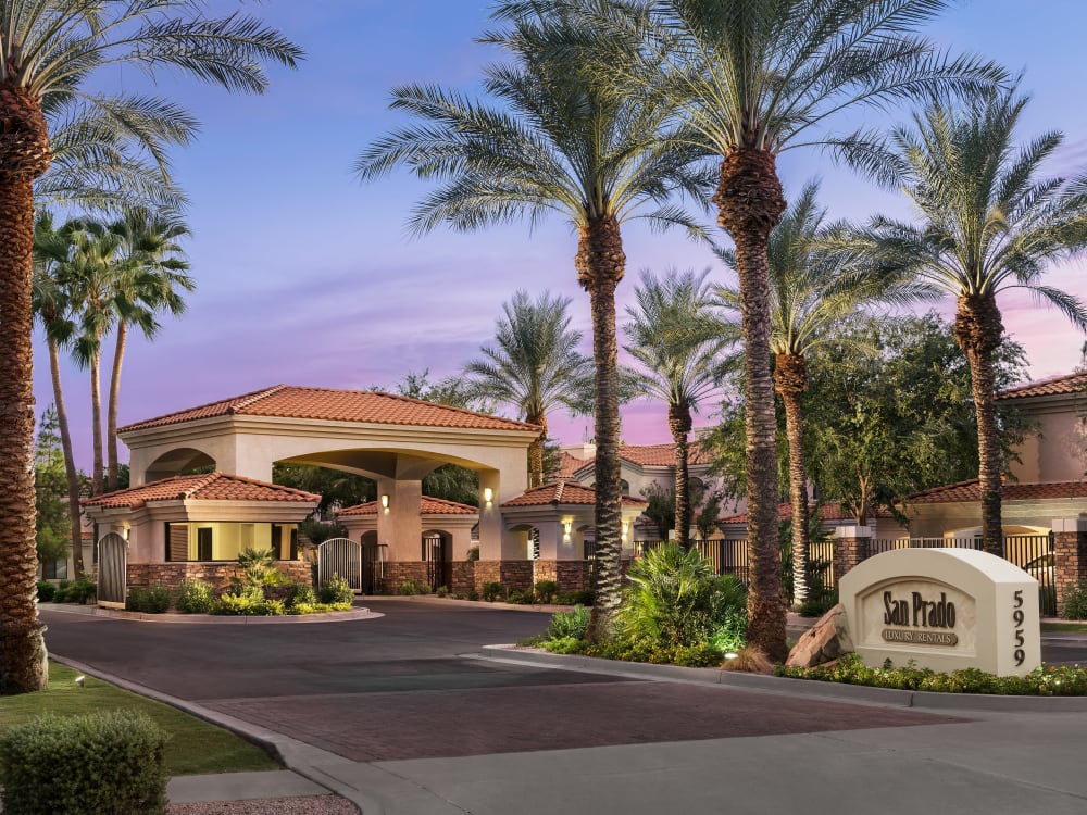 Entrance at San Prado in Glendale, Arizona