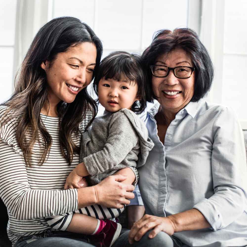 Resident with daughter and grandchild at Corp Site Testing in Bend, Oregon