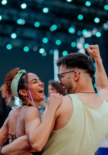 Resident enjoying at a concert near Parkridge Apartments in Durant, Oklahoma