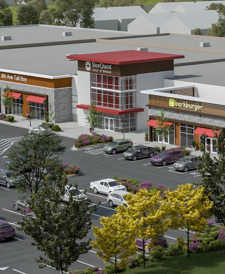 Rendering of exterior of StorQuest Self Storage in Englewood, Colorado