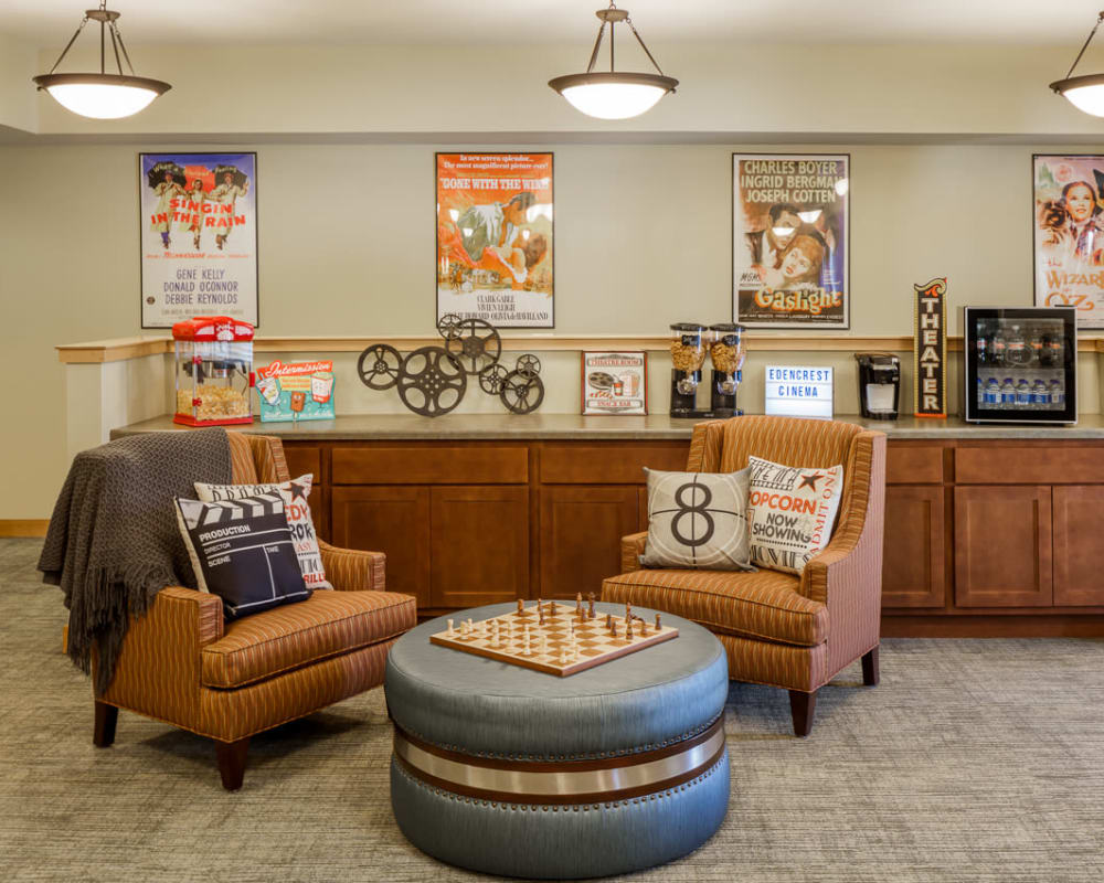 Game room at Edencrest at Green Meadows in Johnston, Iowa. 