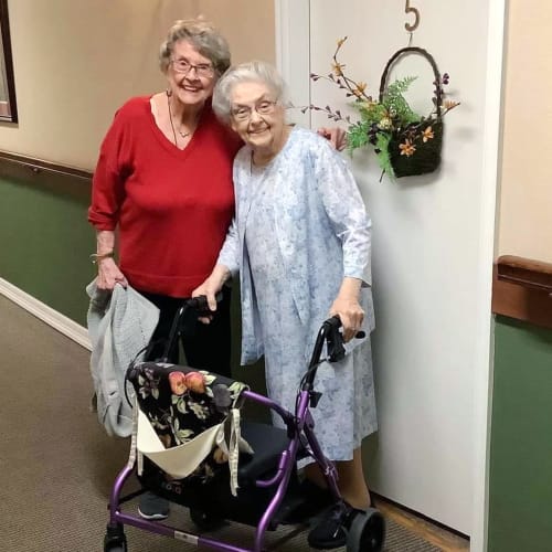 Resident friends at Canoe Brook Assisted Living in Duncan, Oklahoma