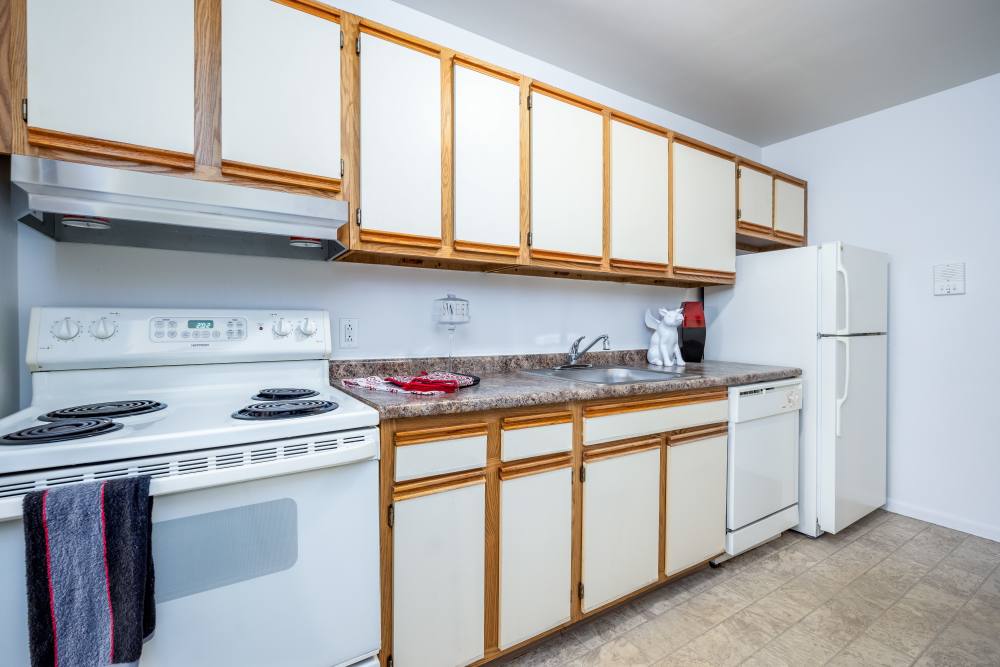 Kitchen at Greece Commons Apartments in Rochester, New York