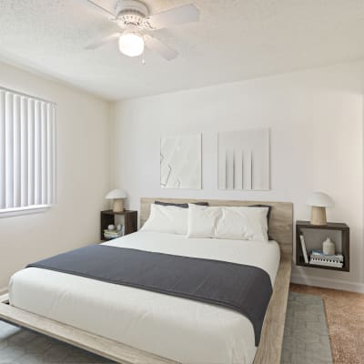 A cozy bedroom at Pecan Crescent in Chesapeake, Virginia