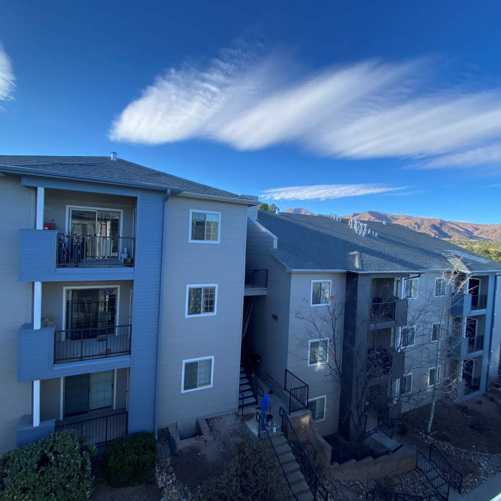 Community view at Canyon Village in Los Alamos, New Mexico