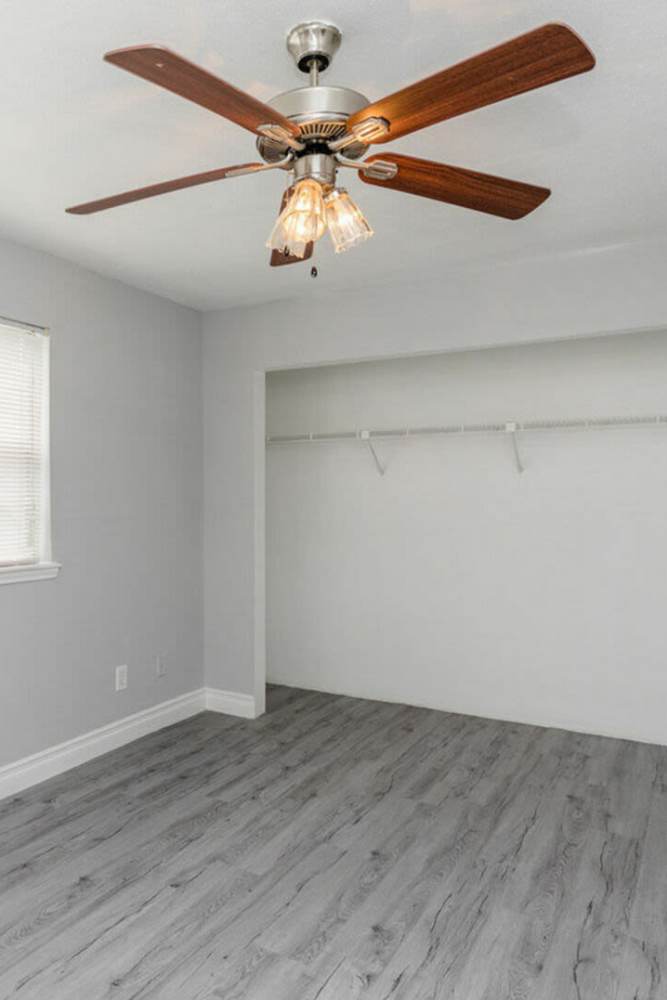 Walk-in closet at Pine Lake Village in Houston, Texas