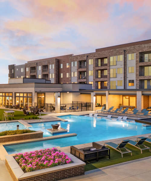 Swimming pool at Flats on the A in Aurora, Colorado