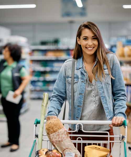 Resident shopping in a supermarket near Village at Tradition in Port Saint Lucie, Florida
