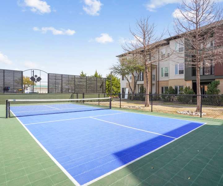 Community tennis court at Dorian and Encore in Plano, Texas