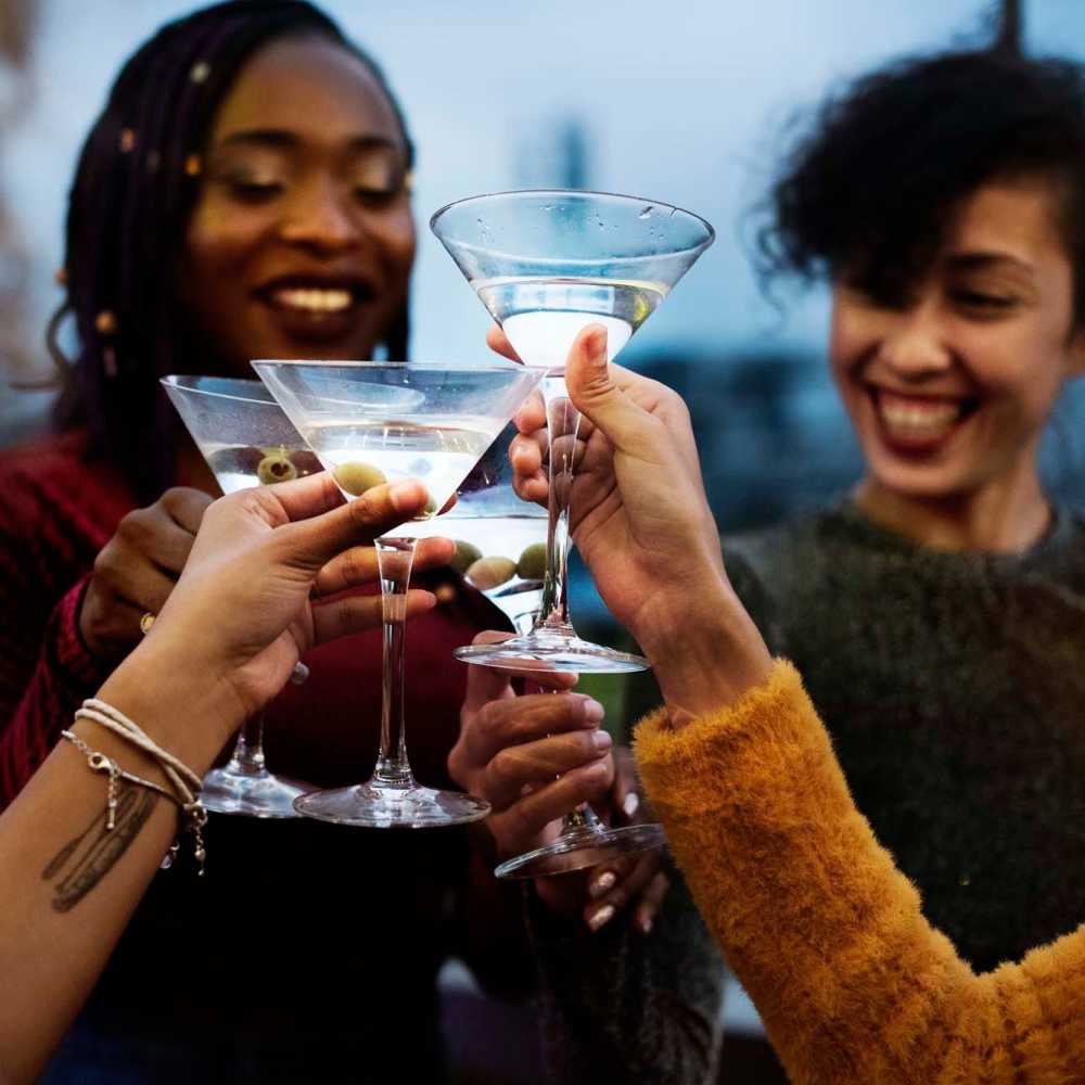 Residents toasting to the good life at their favorite night spot near Los Flamboyanes in Rochester, New York