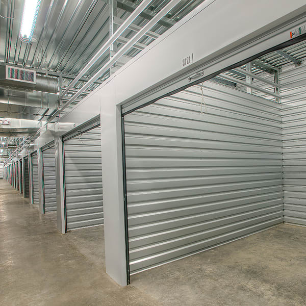 Open indoor units at StorQuest Self Storage in North Miami Beach, Florida