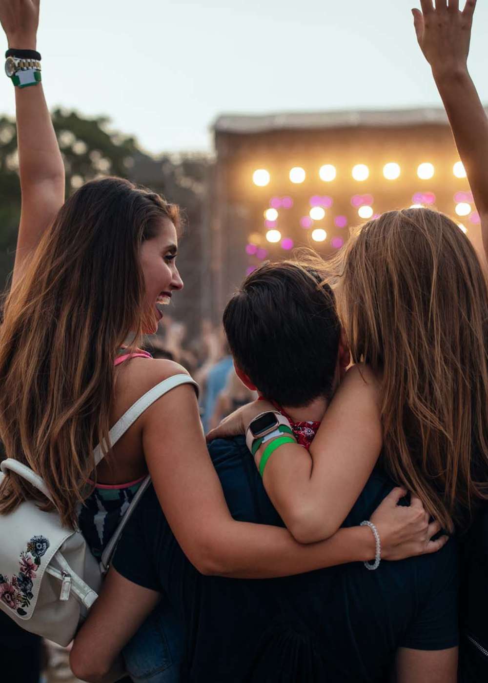    Friends having fun near Amp30 in San Diego, California