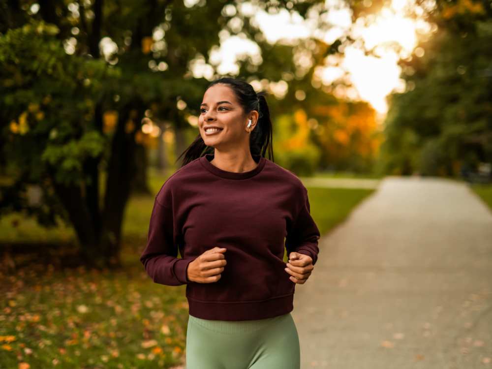  Resident jogging in a park near Flats on Fifth in Louisville, 