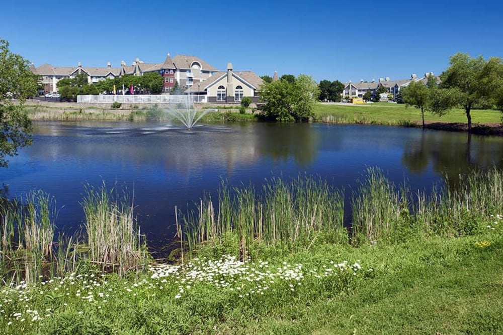 A local pond outside The Barrington in Woodbury, Minnesota