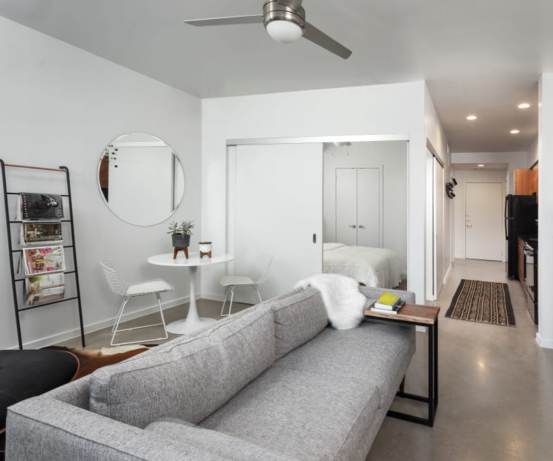 One bedroom at The '68 in San Antonio, Texas