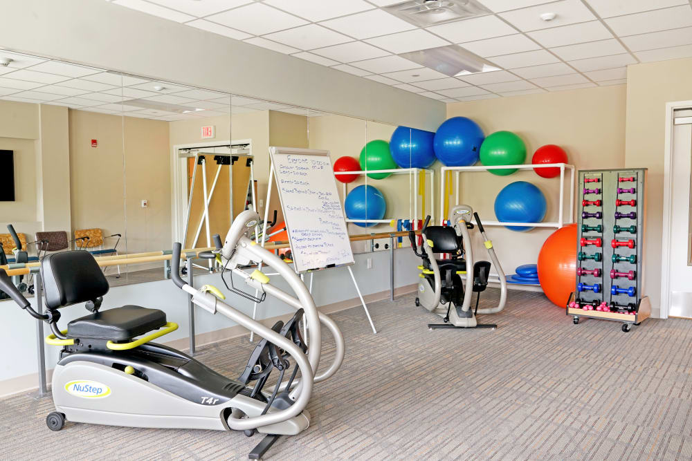 Fitness center at Harmony at White Oaks in Bridgeport, West Virginia