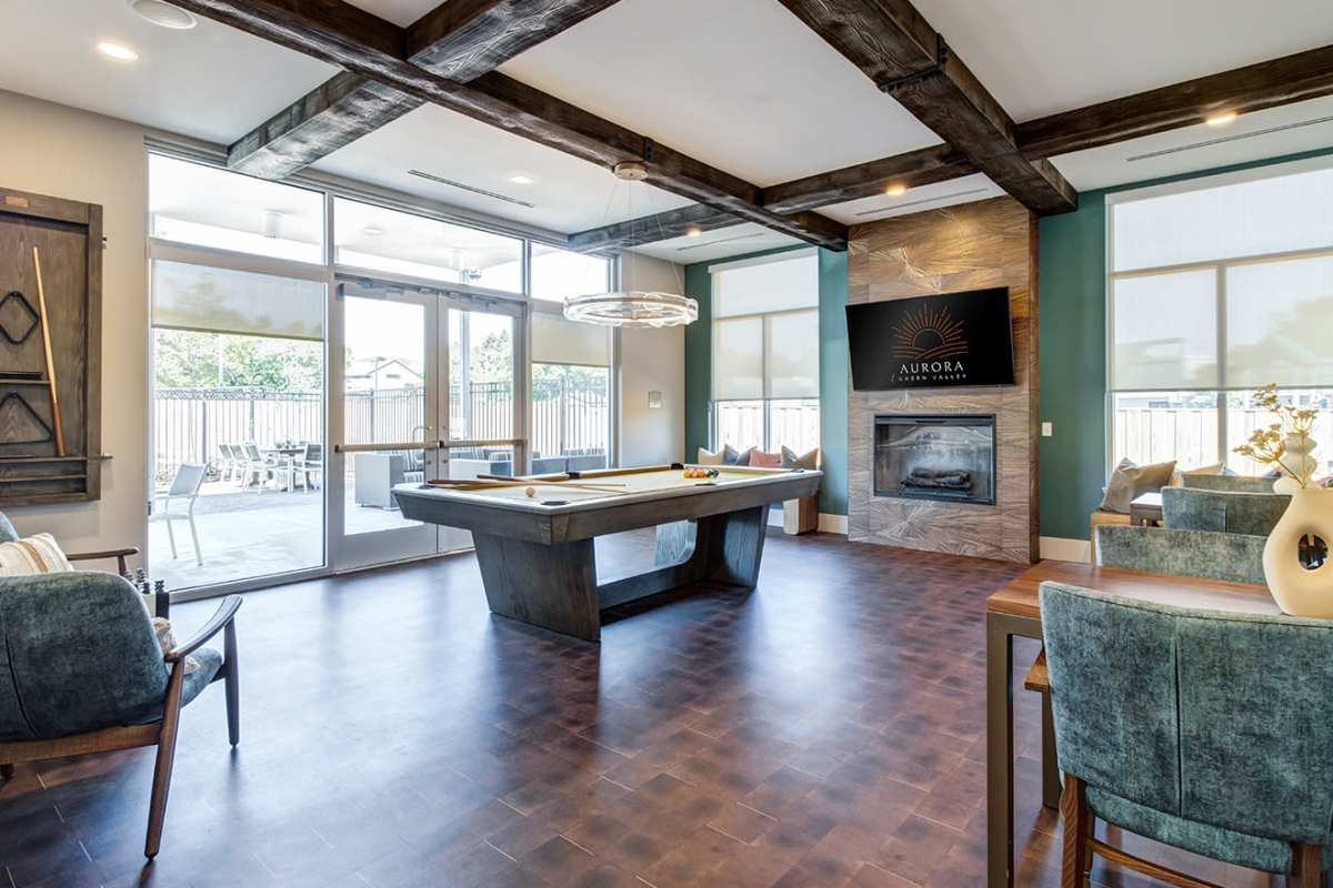 Outdoor firepit at Aurora at Green Valley in Fairfield, California