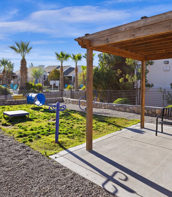 Dog park at The Crest Apartments in El Paso, Texas